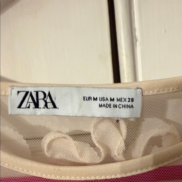 Zara Beige Ruffle Blouse - Picture 2 of 4